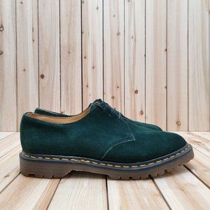 Doc Martens Made in England Oxfords Mens Size 12 (UK 11) Green Suede Shoes D5262